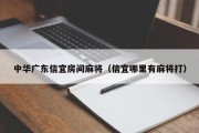 中华广东信宜房间麻将（信宜哪里有麻将打）