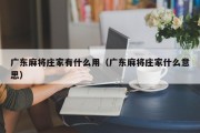 广东麻将庄家有什么用（广东麻将庄家什么意思）